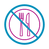 Icon indicating that NOURIANZ has no food restrictions